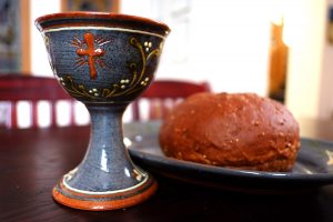 eucharist cup and bread